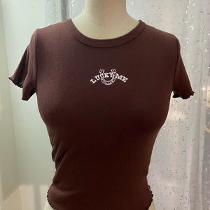 Cute brown crop top